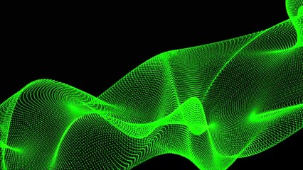 Aufkleber - green color dot net wave animated background design with diagonal dark green line pattern. abstract 
