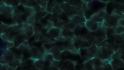 Aufkleber - Green pattern. Internet technology abstract background constructed by dynamic dots and line.