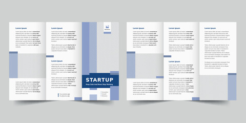 Wall Mural - Startup  trifold brochure template. A clean, modern, and high-quality design tri fold brochure vector design. Editable and customize template brochure