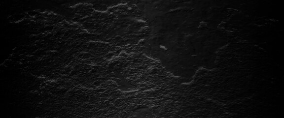 Old wall texture cement dark black gray background abstract grey color design are light with white gradient background, Dark and black wall halloween background concept. Black concrete dusty.