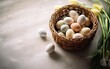 © Baz Studio - Charming Egg-filled Baskets Rustic Tabletop Delights