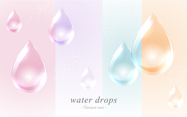 Wall Mural - water drops vector data (transparent type)