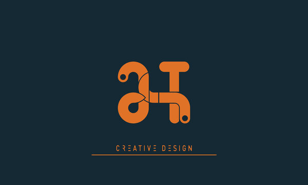 Alphabet letters Initials Monogram logo JT , TJ