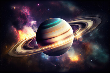 Wall Mural - saturn. generative ai.
