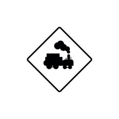 Wall Mural - Black and White Color Traffic Sign Street Sign Icon Vector Template