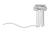 Greek column one continuous line drawing.