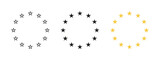 Fototapeta  - Star in circle vector icon. European union flag symbol. EPS 10