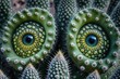 Surreal cactus eye created with Generative AI 