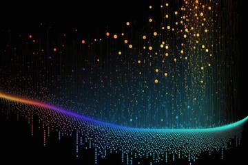 Poster - Abstract technology background with glowing particles