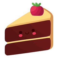 Wall Mural - Cute vector illustration of a delicious dessert