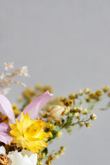 Wall Mural - Decoration with helichrysum bracteatum - everlasting flower.