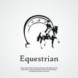 Equestrian center logo illustration equestrian race or sport club