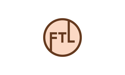 Fototapete - FTL Logo. Initial letter FTL logo vector design