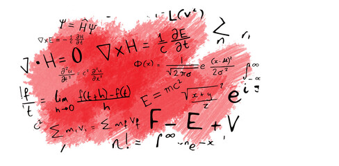 Composite image of algebraic formulas