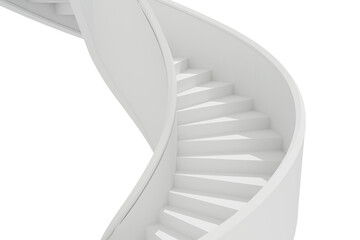 Wall Mural - Digitally composite image of spiral staircase against white background