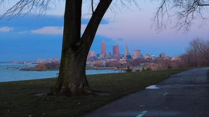 Wall Mural - Cleveland Ohio Skyline from Edgewater Park