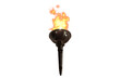 Close up of burning flaming torch 