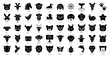 © Michael - Animals Glyph Icons Animal Pet Zoo Iconset in Glyph Style 50 Vector Icons in Black