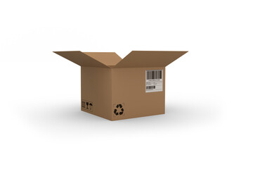 Poster - Digital image of open courier box