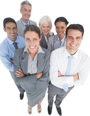 Sticker - Smiling business people looking at camera with arms crossed