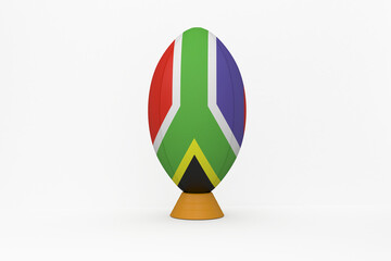 Canvas Print - South African flag rugby ball