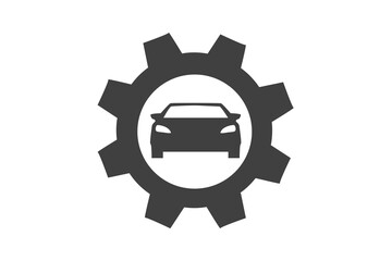 Canvas Print - Digital image of car settings icon