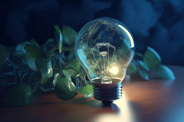 Fototapete - Clean and sustainable energy, conceptual illustration. Generative AI