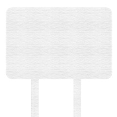 Leinwandbilder - Blank road sign over white background