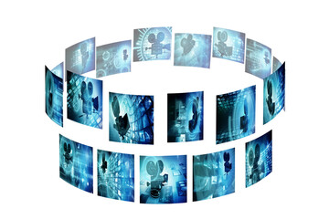 Poster - Digitally generated image of device screens