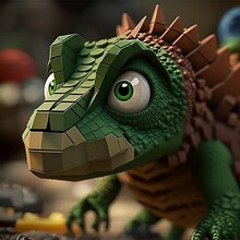 Cute Lego Dinosaur
