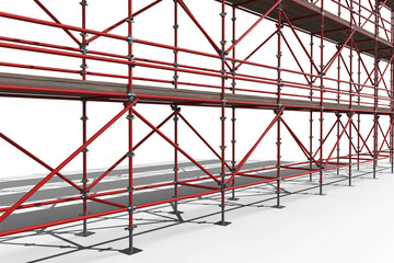 Poster - 3d illustration of red scaffolding