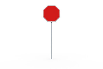 Aufkleber - Hexagon road sign