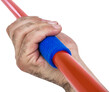 Close-up of hand holding javelin