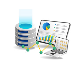 Poster - Data center concept with icon design, vector illustration 10 eps graphic.