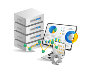 Poster - Data center concept with icon design, vector illustration 10 eps graphic.