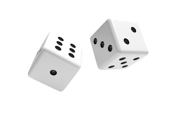 Sticker - Digital composite 3D image of dice