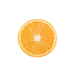 Poster - orange slice isolated on  transparent png