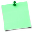 © vectorfusionart - Green adhesive note with thumbtack