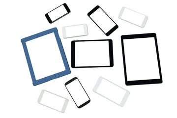 Poster - Different smartphones and digital tablets