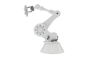 Poster - Digital generated image of robot holding game piece