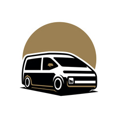 Sticker - black and whte car sihlouette vector image