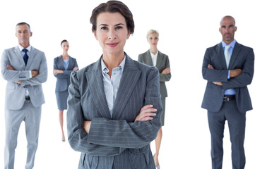 Poster - Businesswoman colleagues arm crossed