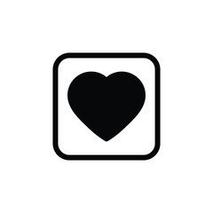 Poster - heart button vector icon love sign