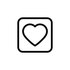 Poster - heart button vector icon love sign