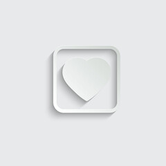 Poster - heart button vector icon love sign