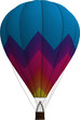 Patterned multi colored hot air balloon