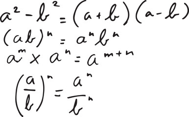 Maths formula over white background