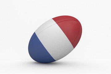 Wall Mural - French flag rugby ball