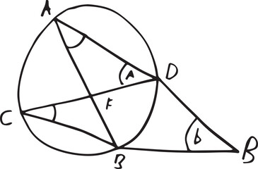 Sticker - Geometric diagram with letters