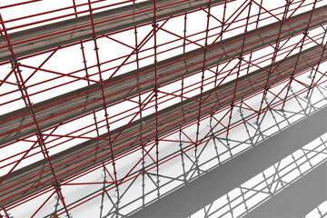 Poster - 3d illustration of metal grate with shadow